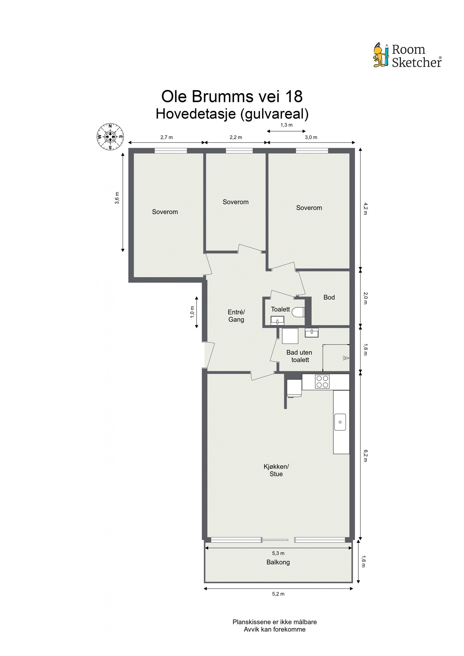 Boligens plantegning. Galleribilde