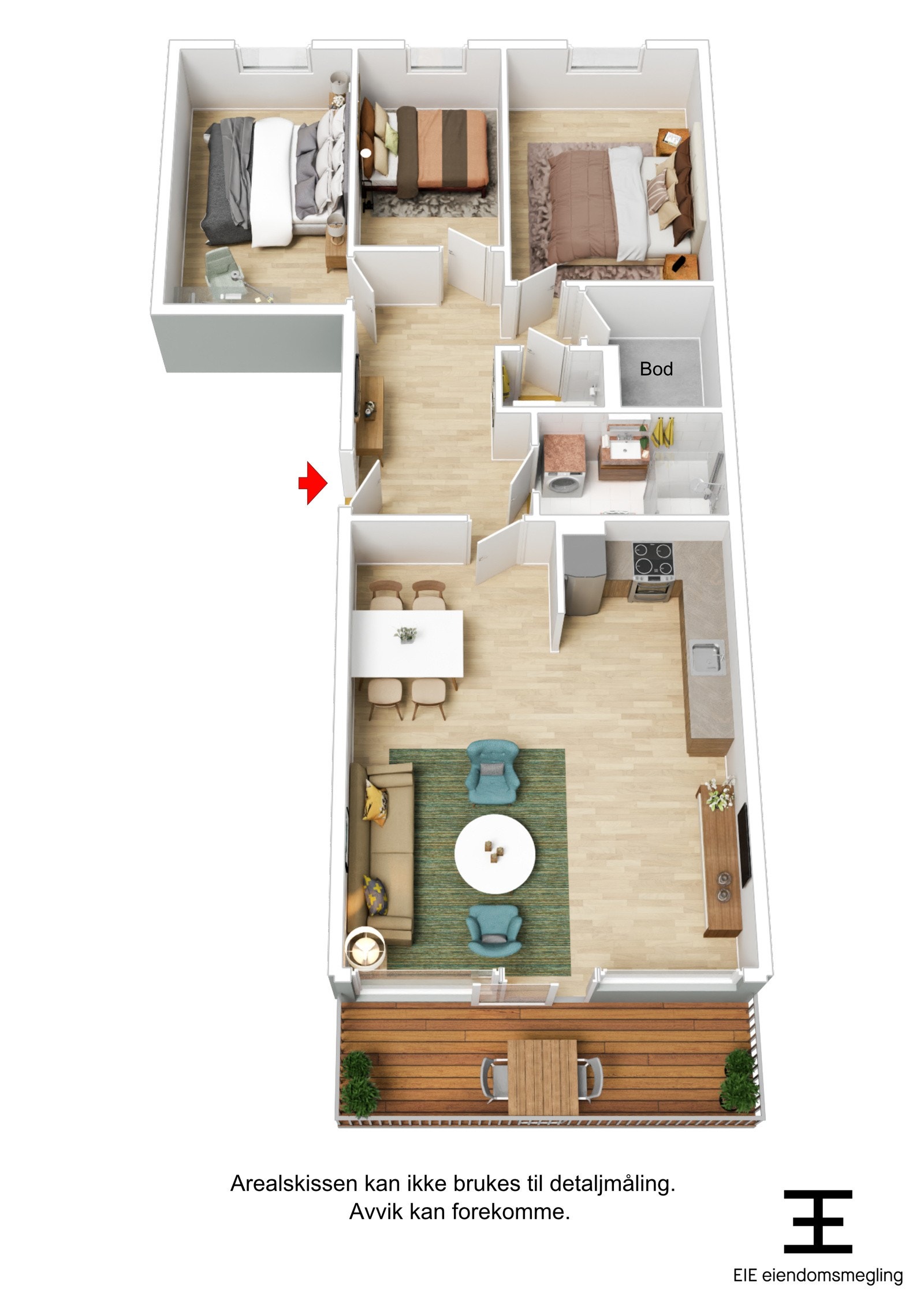 Plantegning 3D Galleribilde