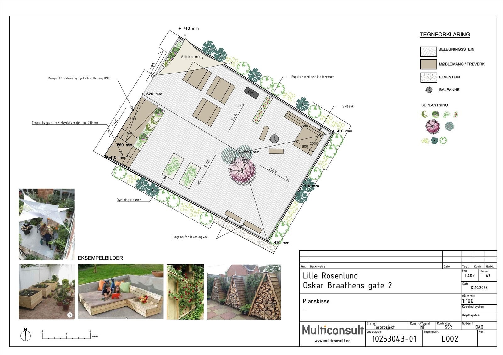 Dette er planene for bakgården som skal bli ferdig i løpet tidlig sommer Galleribilde