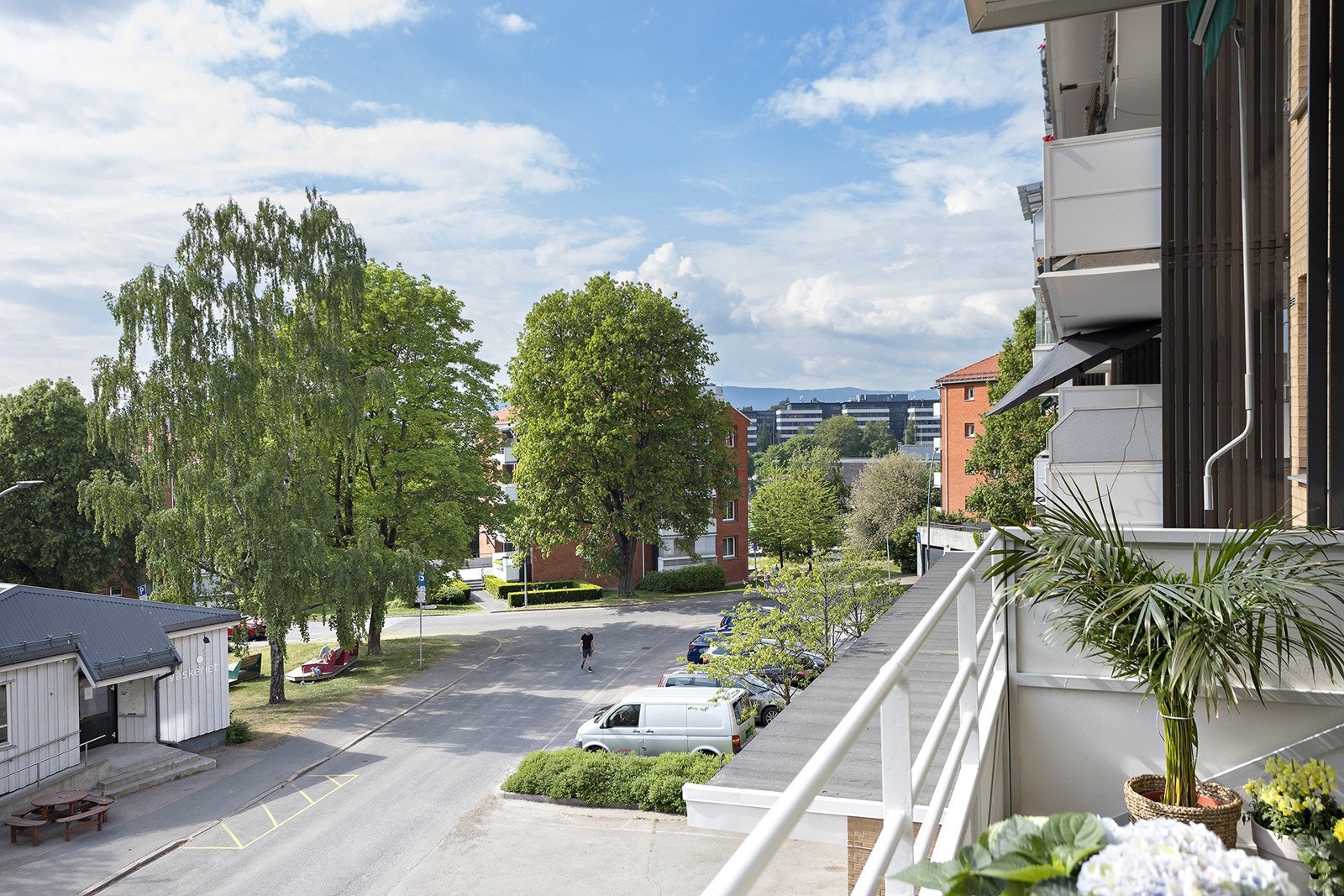 Utsikt fra balkong Galleribilde