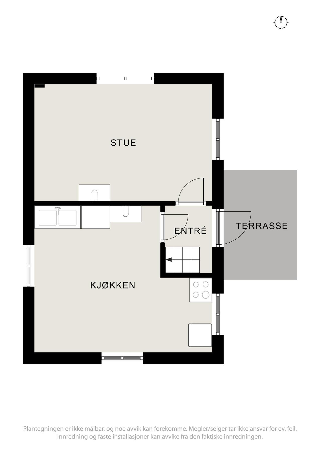 Plantegning 1. etasje Galleribilde