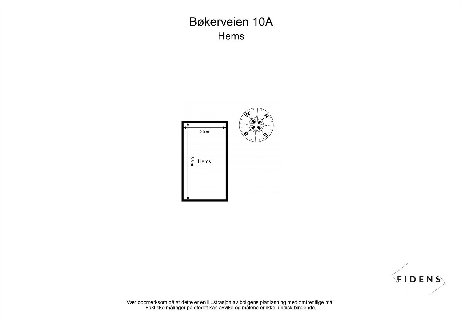 Hems, ca. 7 m² gulvareal. Galleribilde