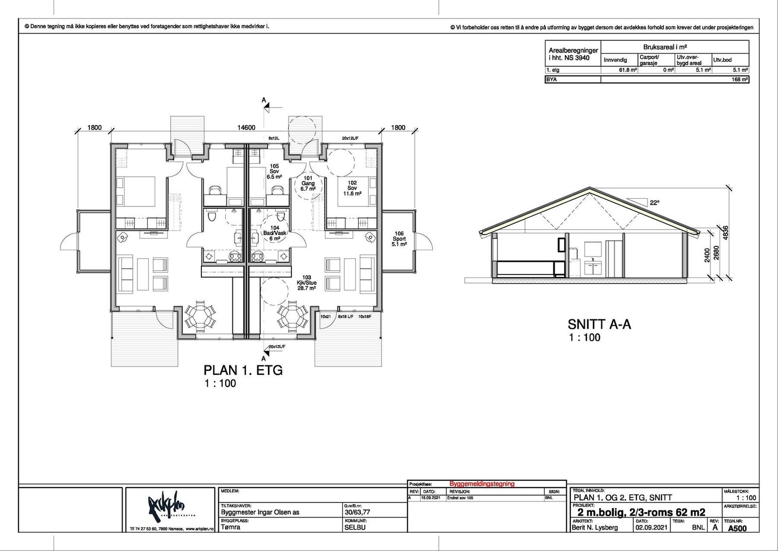Plantegninger for boligen. Galleribilde