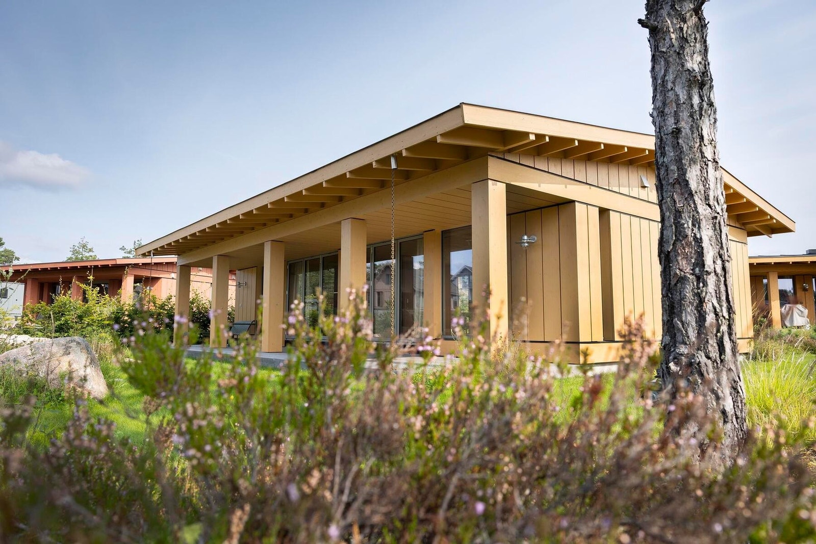 Foto fra visningshytte på Sydri, Kragerø som er en Sommer Vy2 modell. Galleribilde