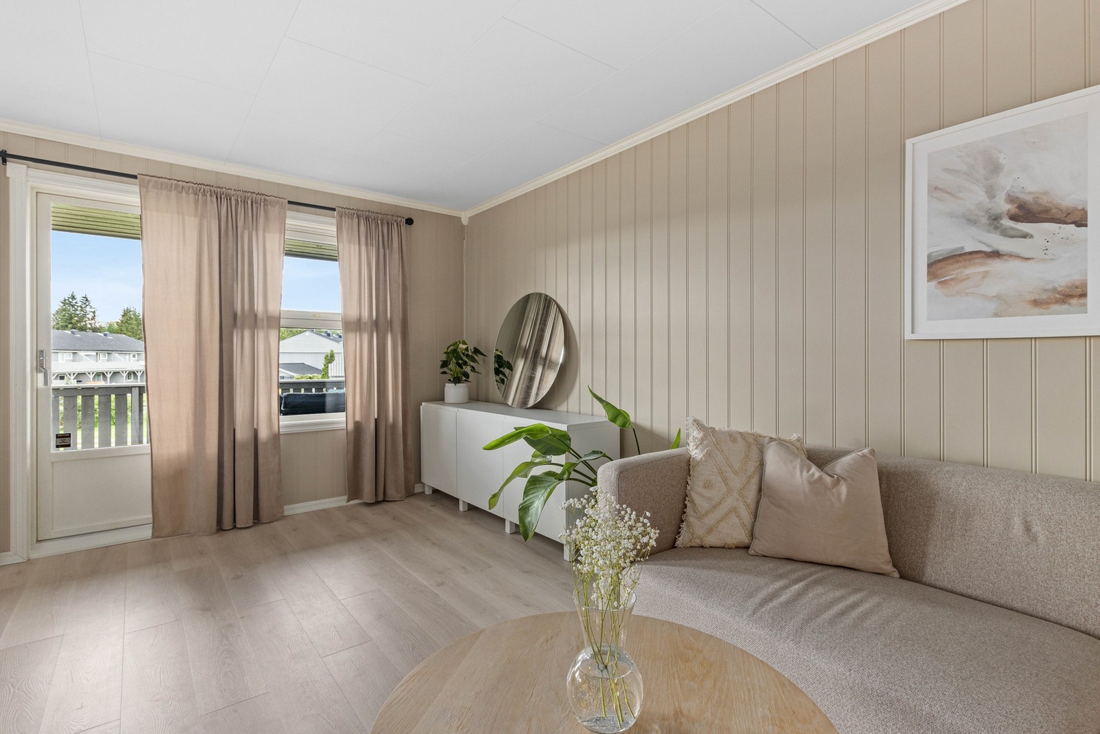 Flott moderne stue. Galleribilde