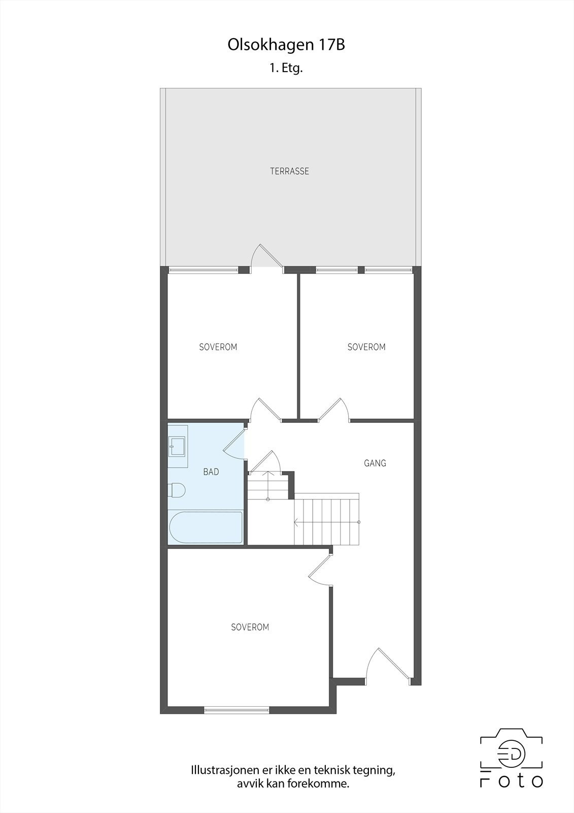 Plantegning 1. etasje Galleribilde