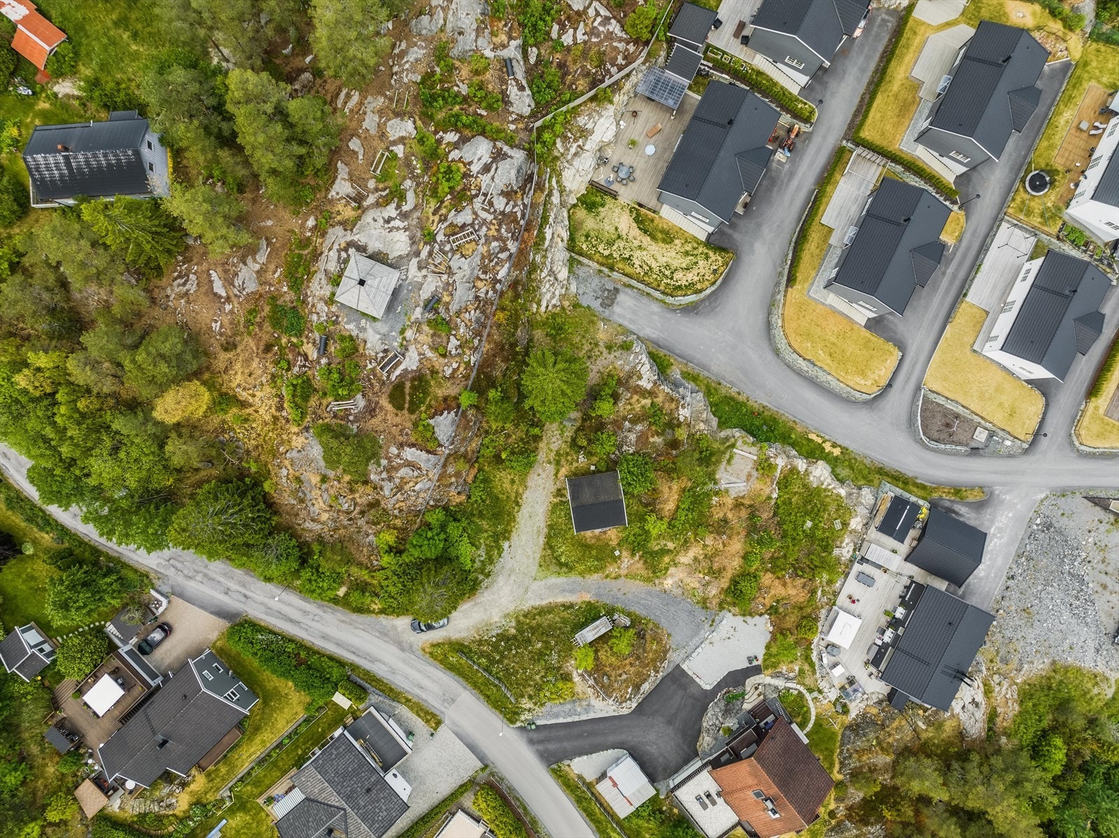 Tomten sett ovenfra. Galleribilde