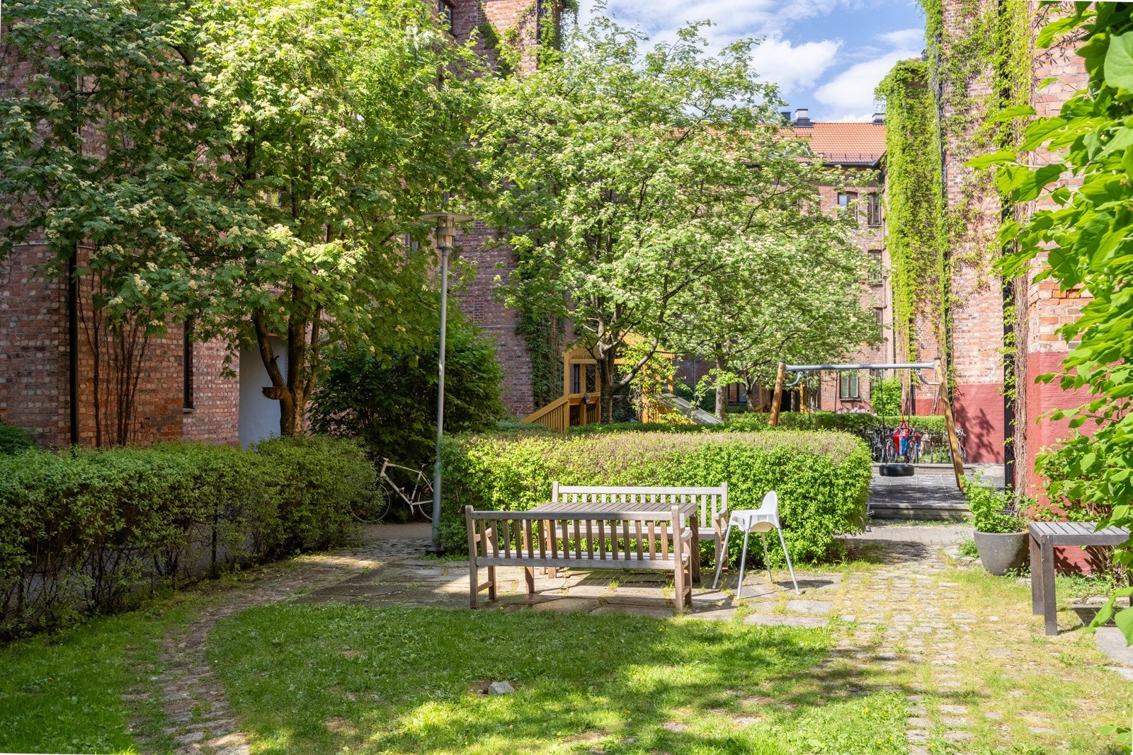 Felles bakgård. Galleribilde