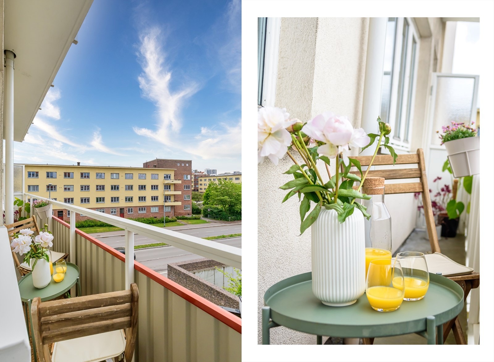 Balkongen ligger østvendt til - perfekt sted for morgenkaffen Galleribilde
