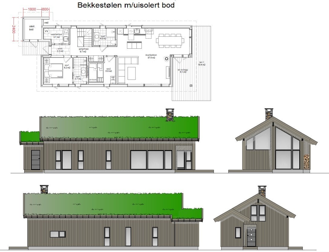 Kan leveres med utvendig bod mot tillegg Galleribilde