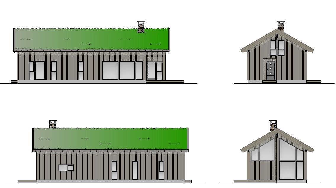 2D Tegning av fasade Galleribilde