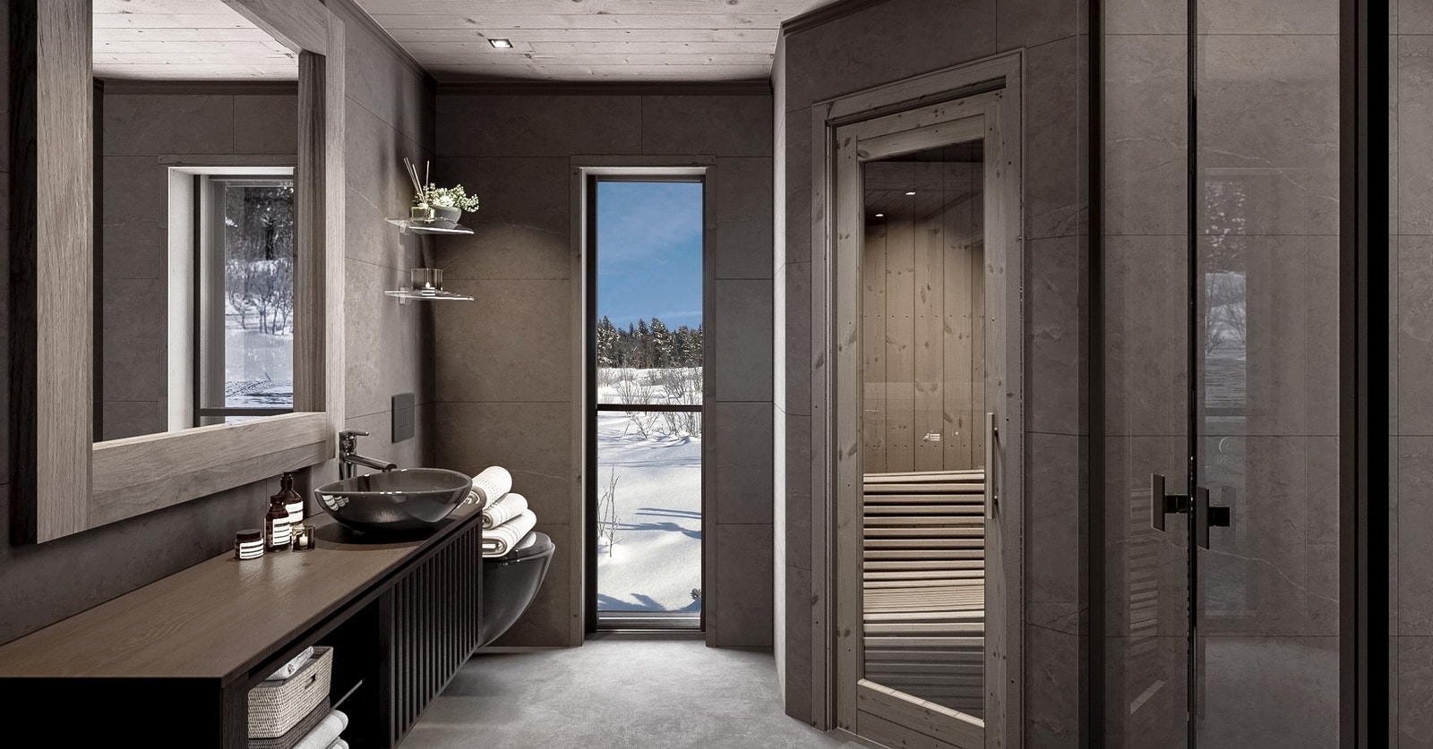 Flotte bad, med mulighet for badstue om ønskelig Galleribilde