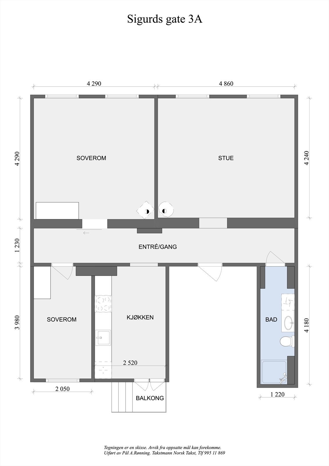 Leiligheten disponerer i tillegg tre boder på 7,5kvm., 5,5kvm. og 18,8 kvm. Galleribilde