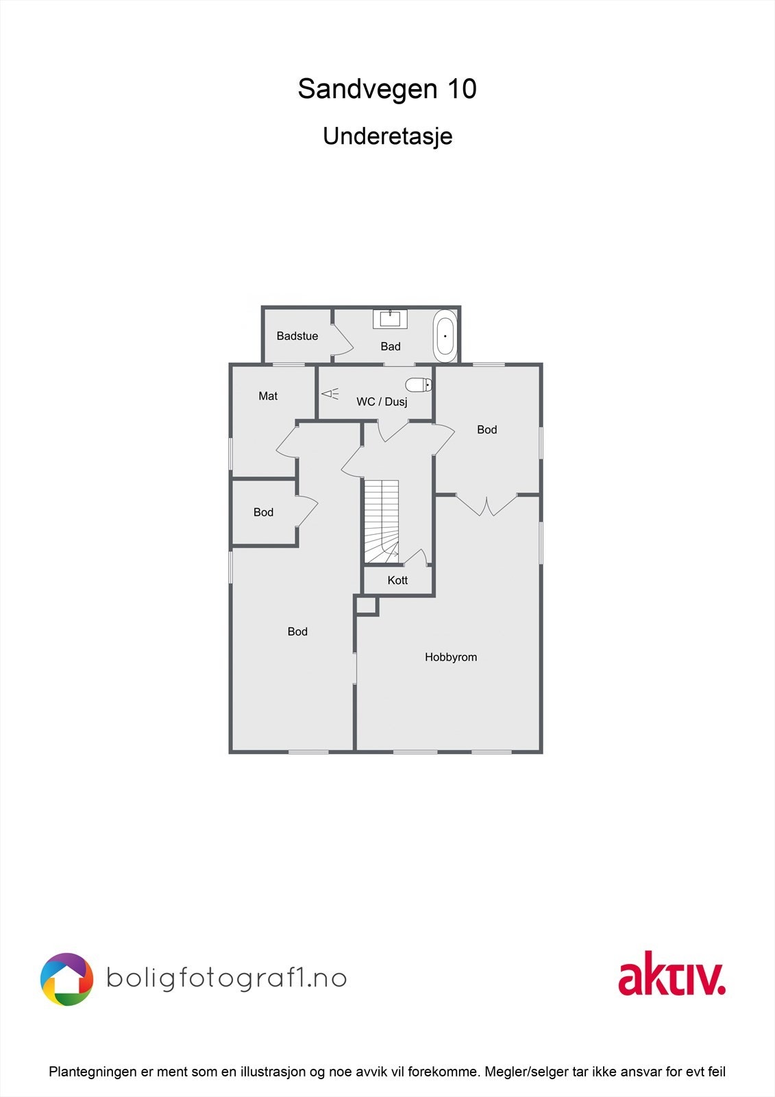 Plantegning underetasje Galleribilde