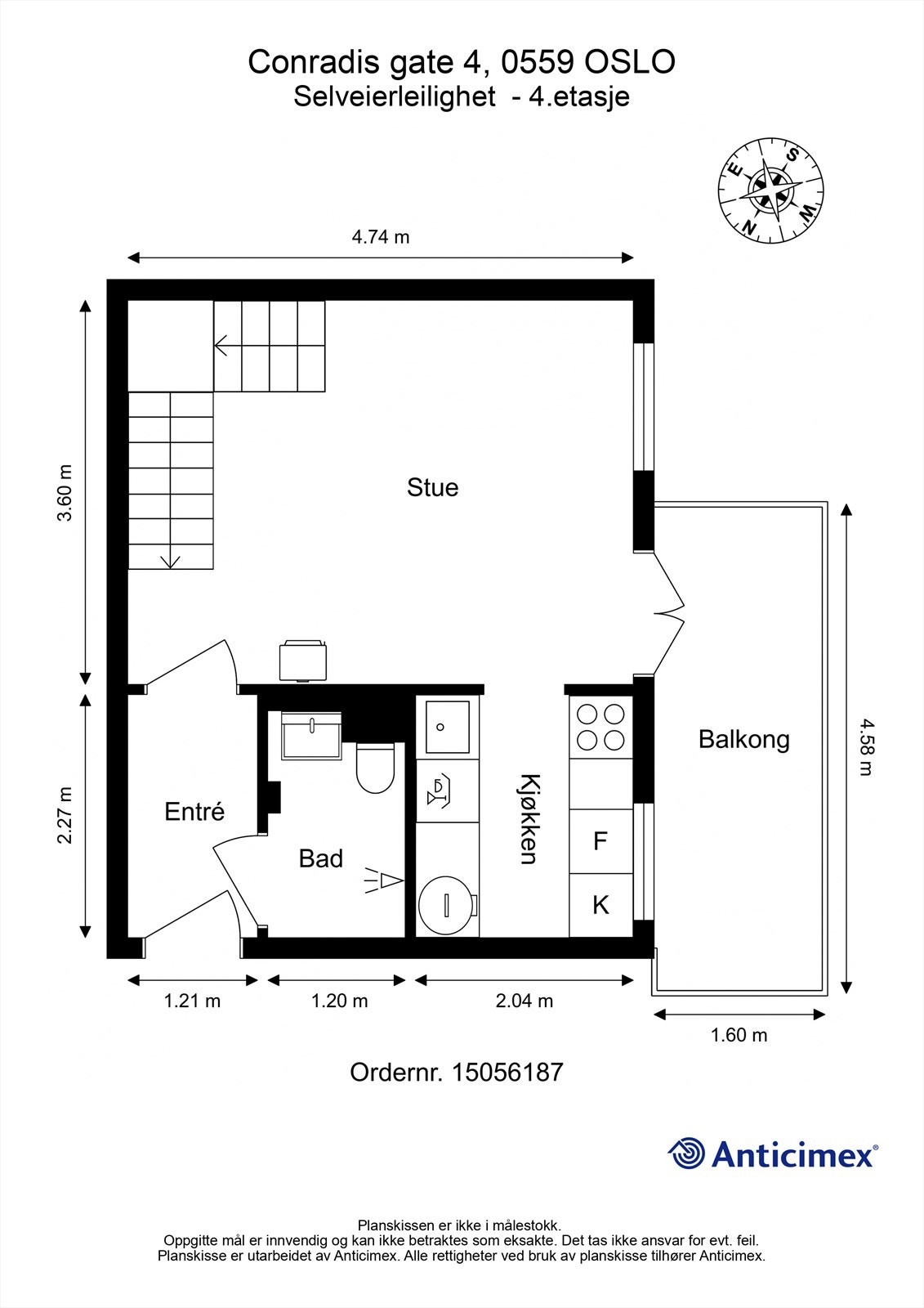 Plantegning 4. etasje Galleribilde
