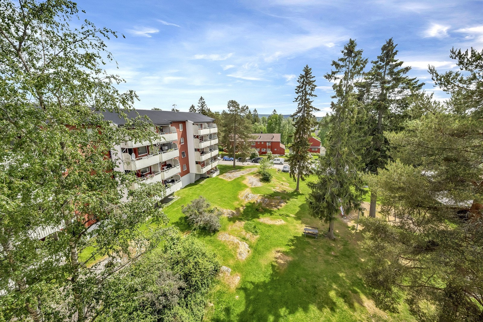 Flott utsikt fra balkongen. Galleribilde