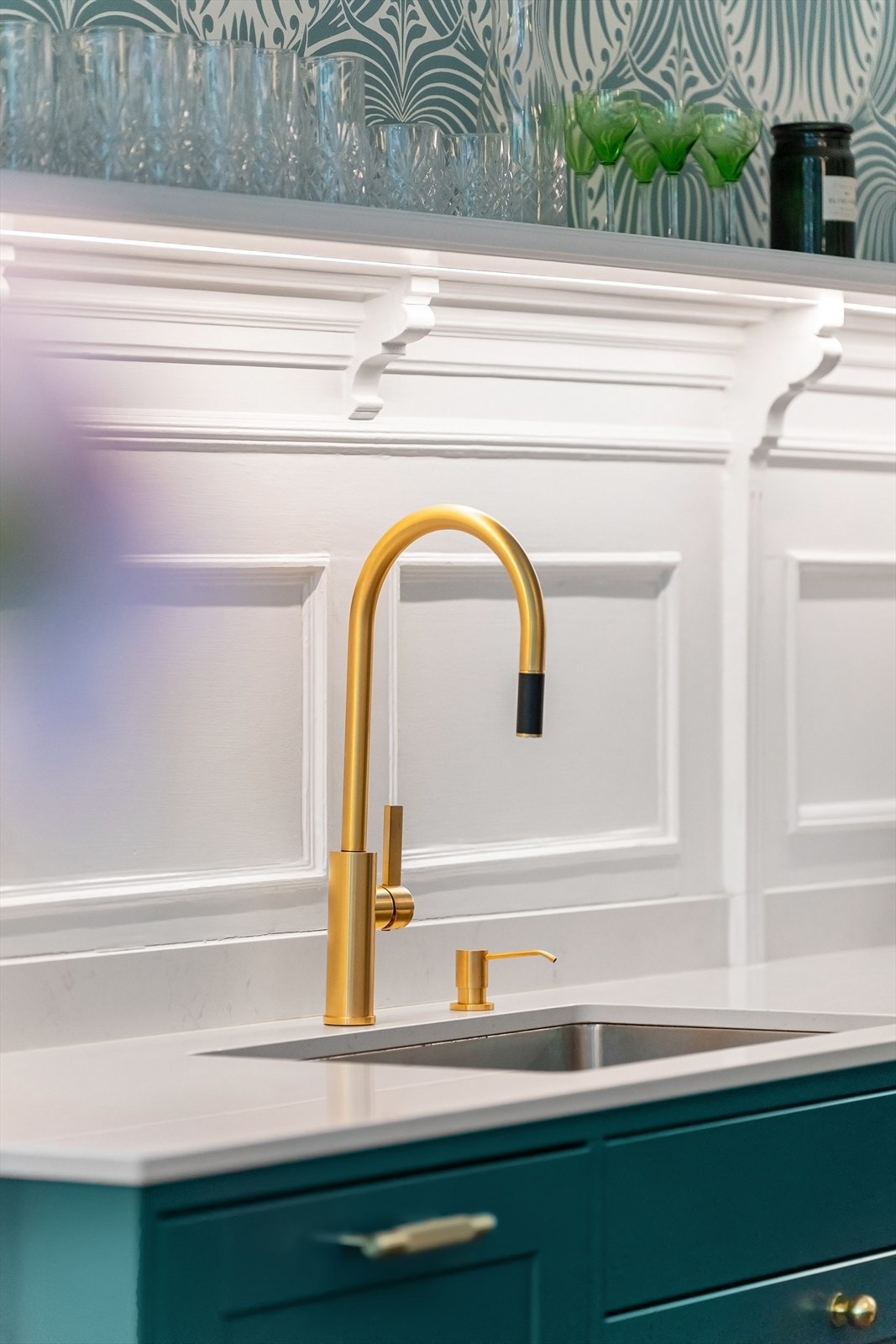 Armaturer fra Tapwell i Honney gold. Galleribilde