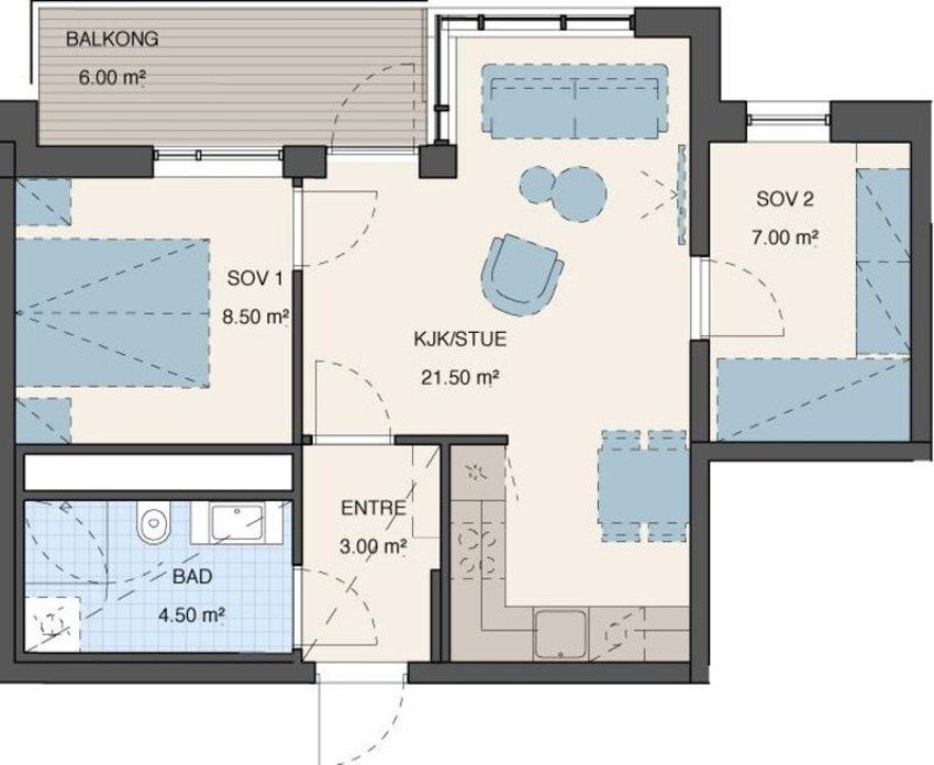 Plantegning Galleribilde