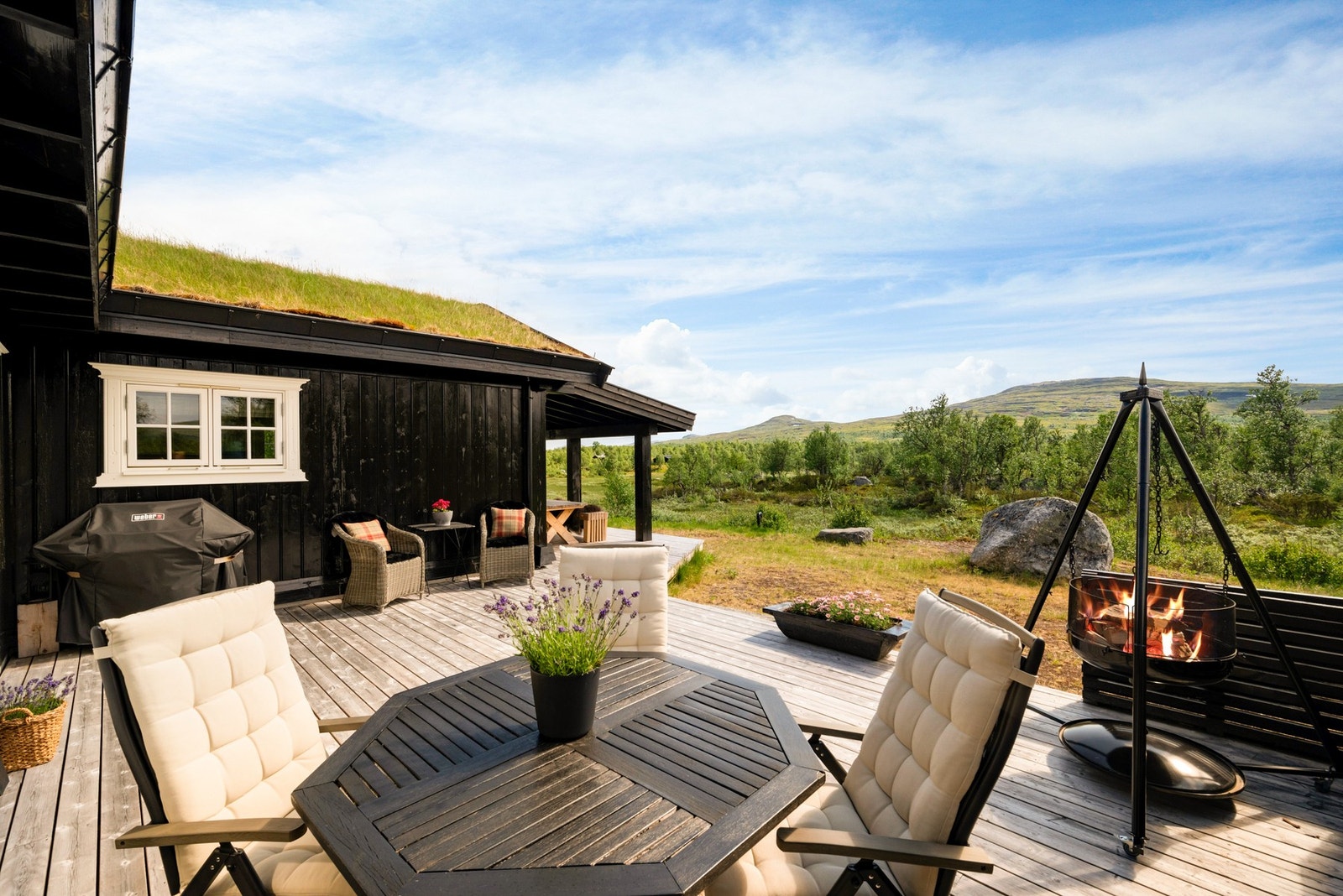 Uteområdet vender mot sør. Galleribilde