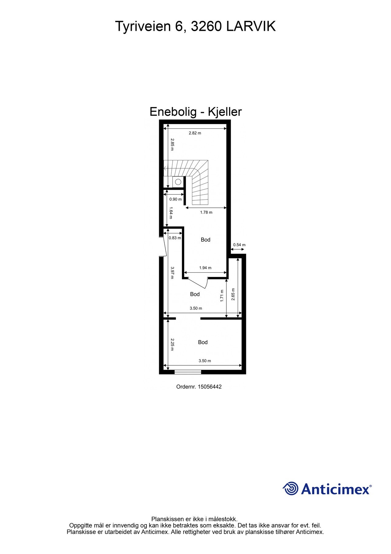 Plantegning - kjeller Galleribilde