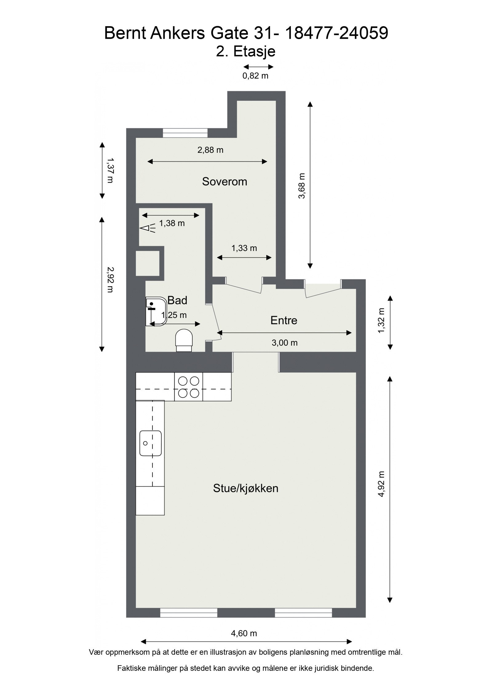 Gjør deg kjent med planløsningen før du klikker deg videre. Galleribilde