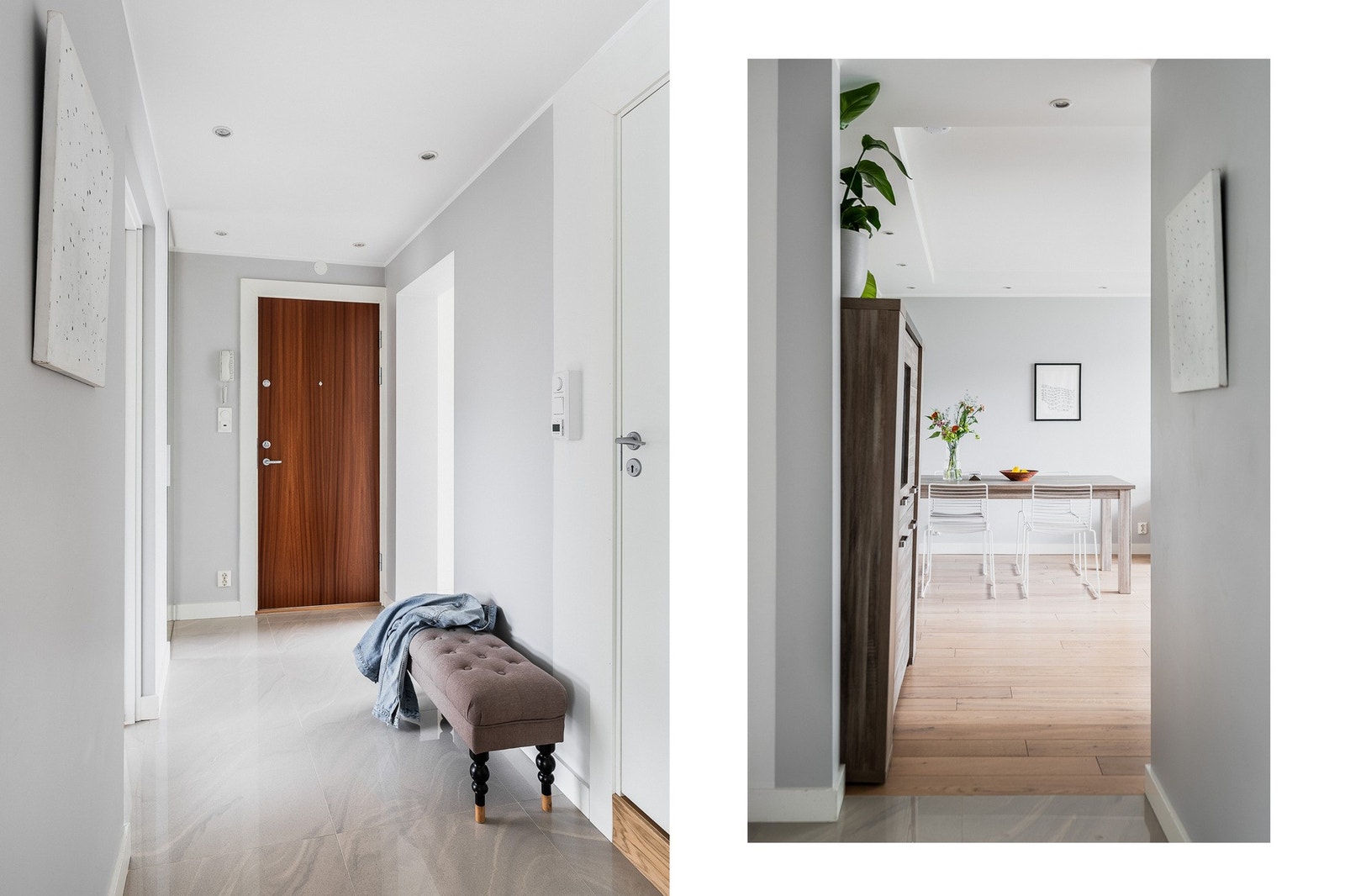 Lys og stilren entré. Galleribilde