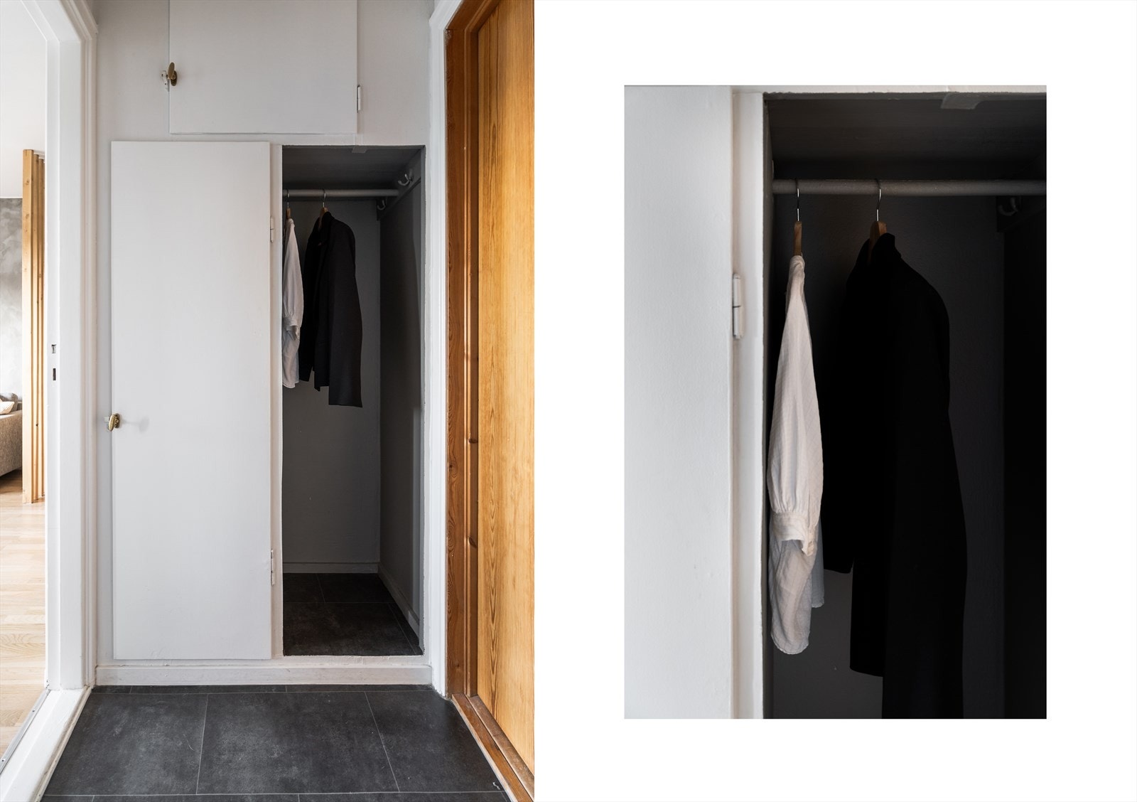 Her kommen man inn i en lys entré med god plass til oppbevaring av sko- og yttertøy. Galleribilde