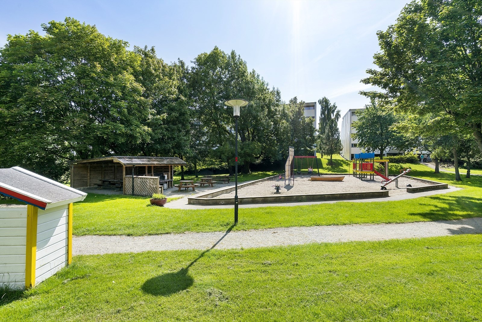 Flotte fellesarealer med blant annet grillplass Galleribilde