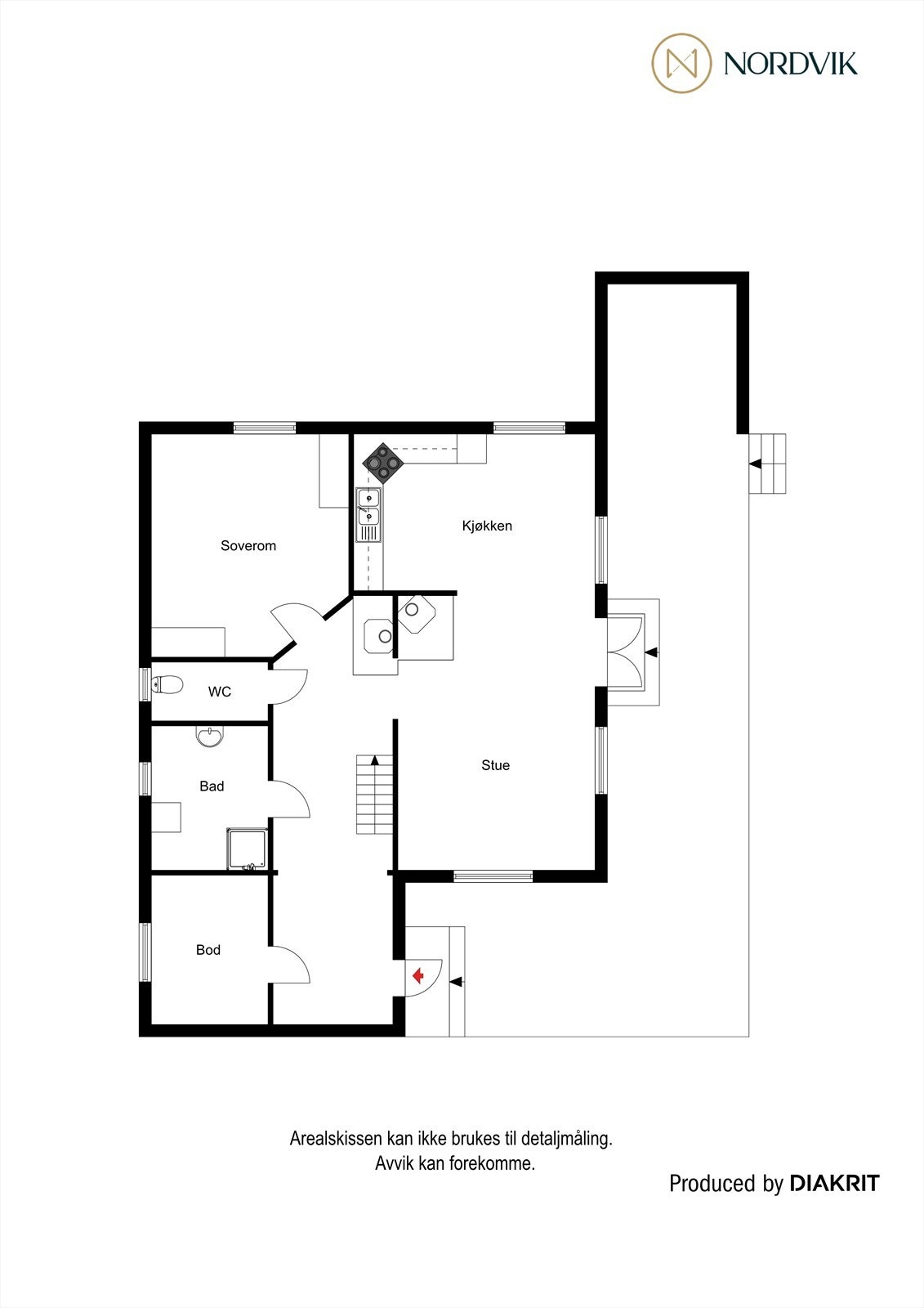 Plantegning - 1 etg Galleribilde