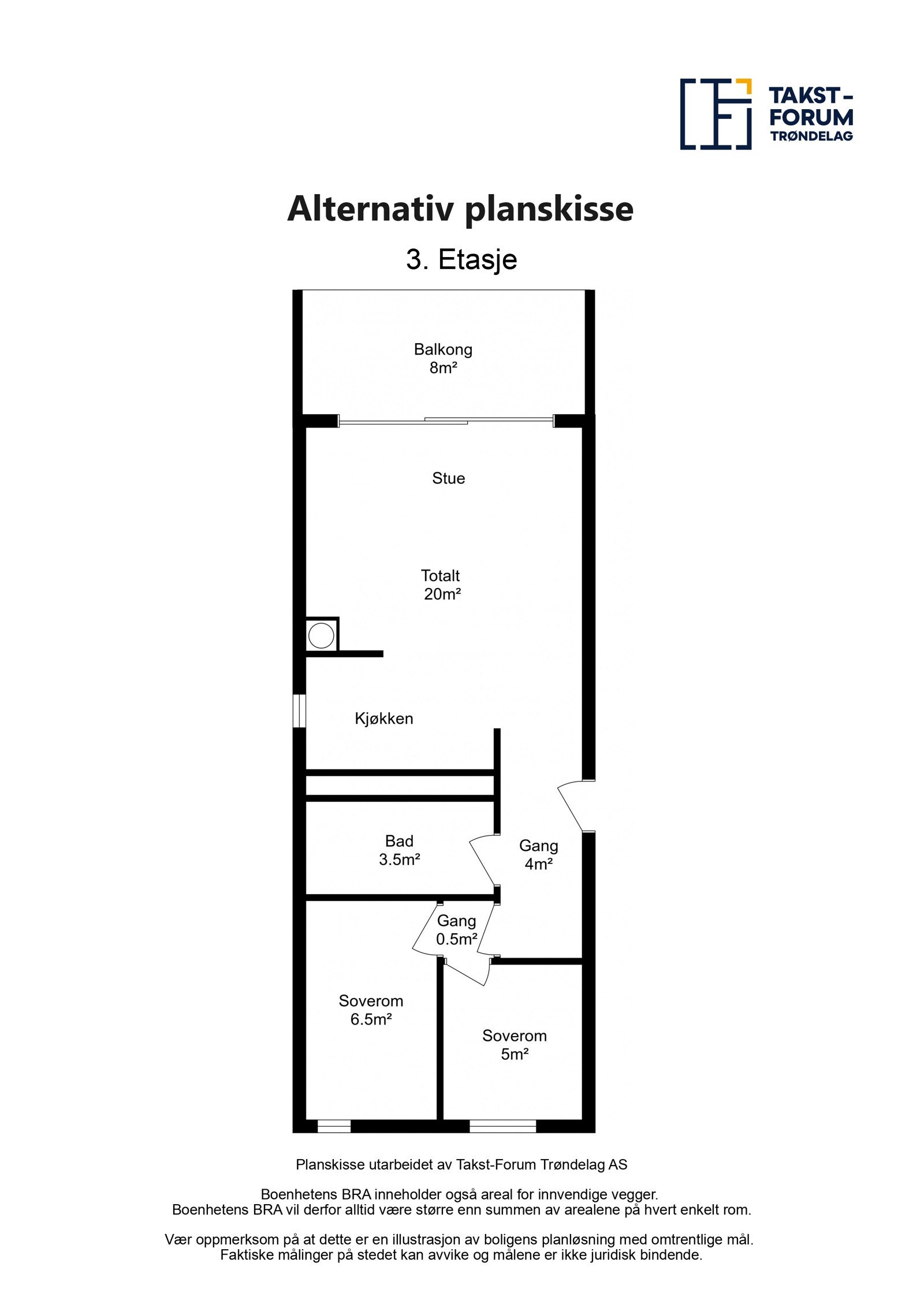 Selger har tidligere delt opp soverommet i 2 mindre rom. Det kan enkelt settes opp en lettvegg om man ønsker dette. (Dette gir ikke 2 godkjente soverom). Galleribilde