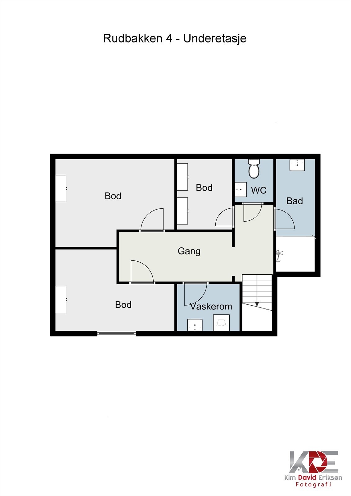 Boligen har to bad samt eget separat vaskerom. Galleribilde