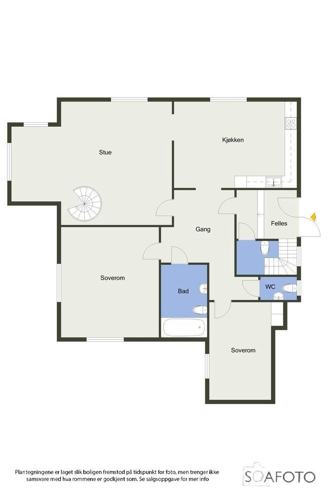 Plantegning 1. etasje Galleribilde