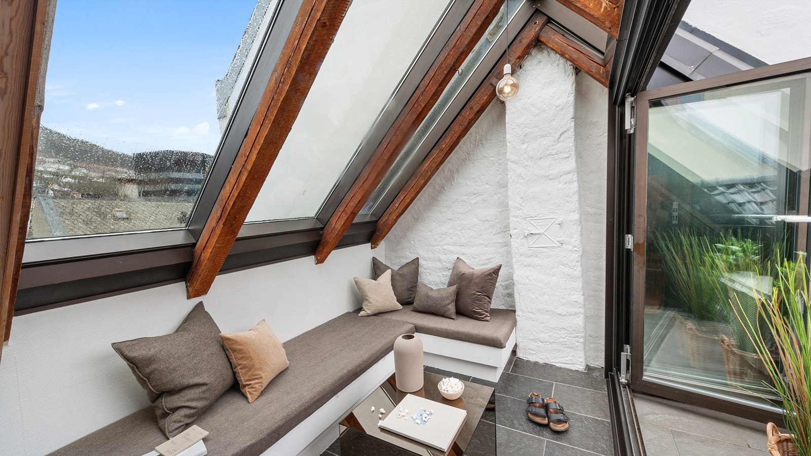 Foldedører mot takterrasse Galleribilde
