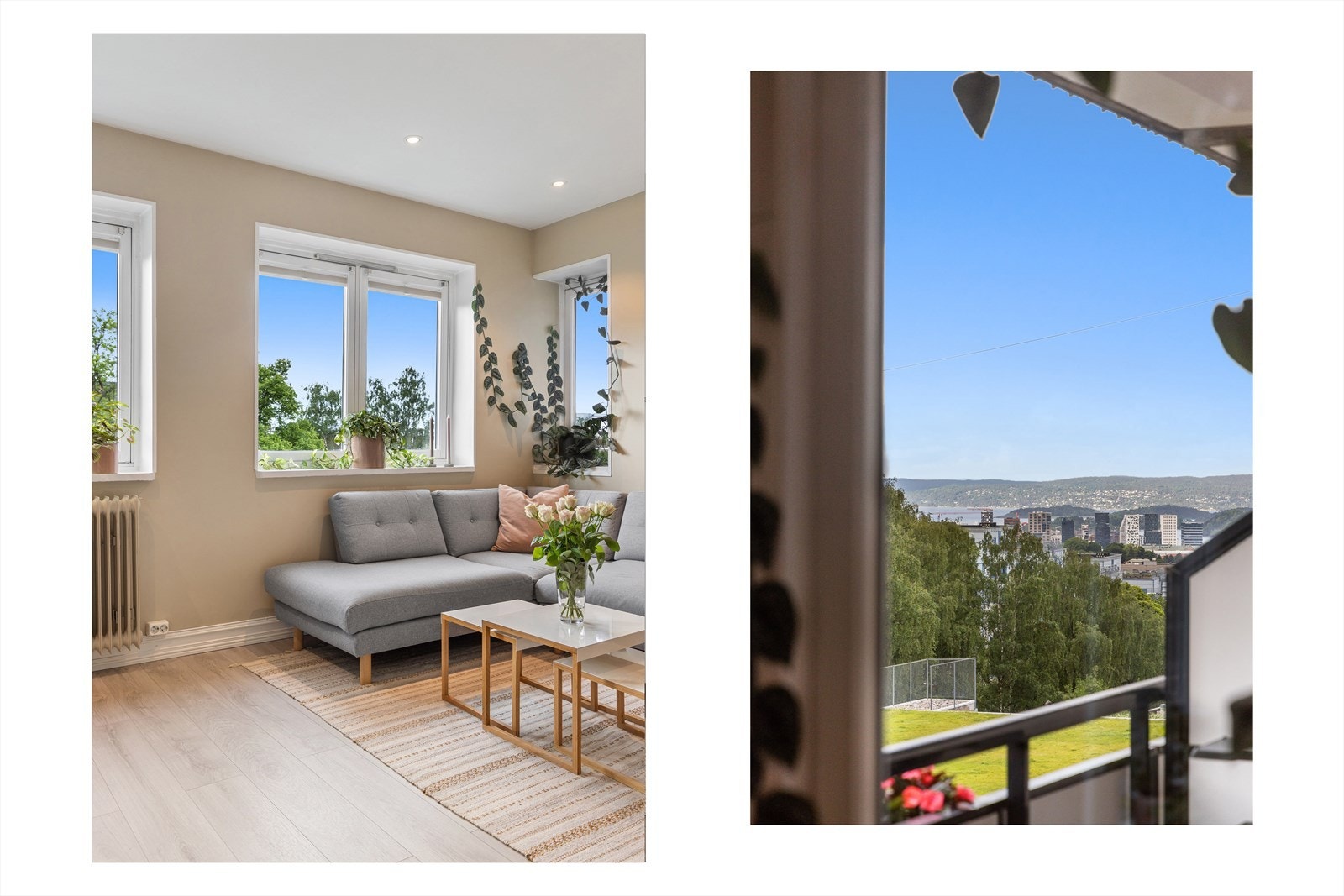 Fantastisk utsikt fra de store og flotte vinduene. Galleribilde