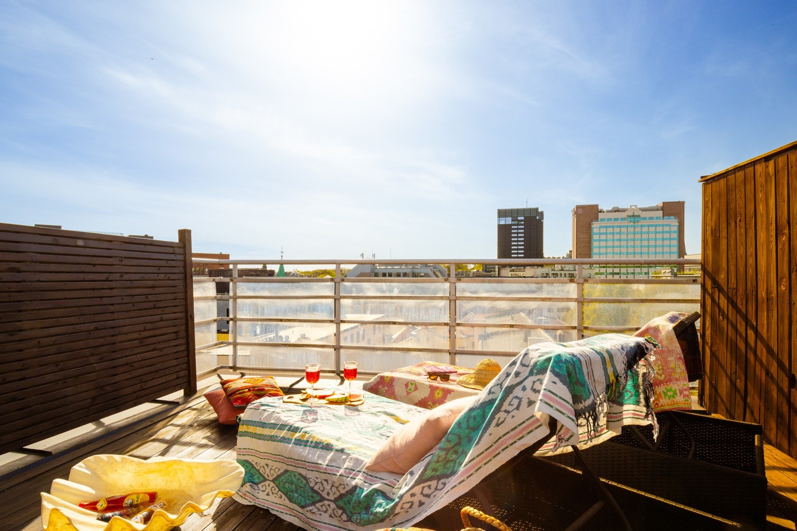 Takterrassen byr på fin utsikt og gode solforhold. Galleribilde