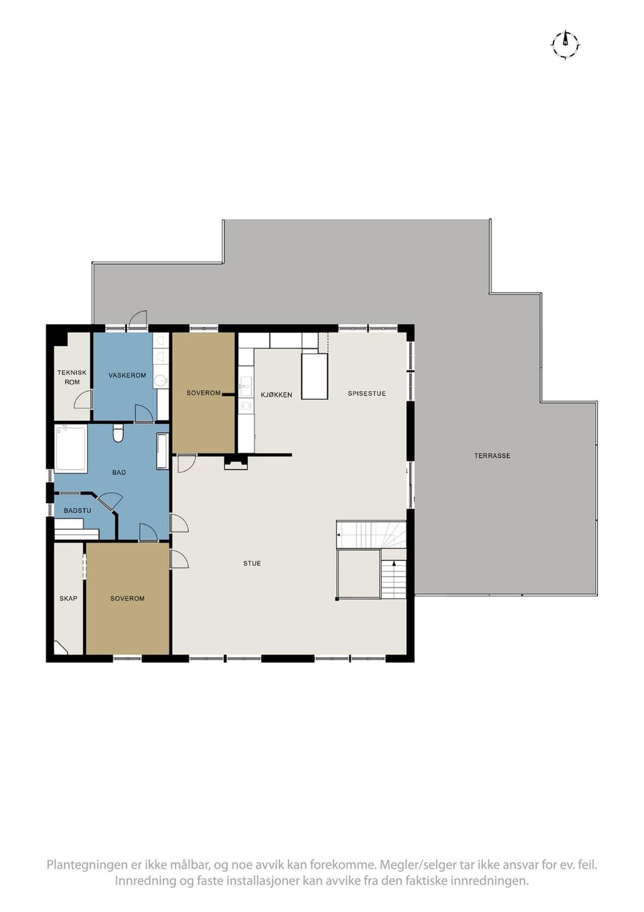 Planløsning hovedetasjen Galleribilde