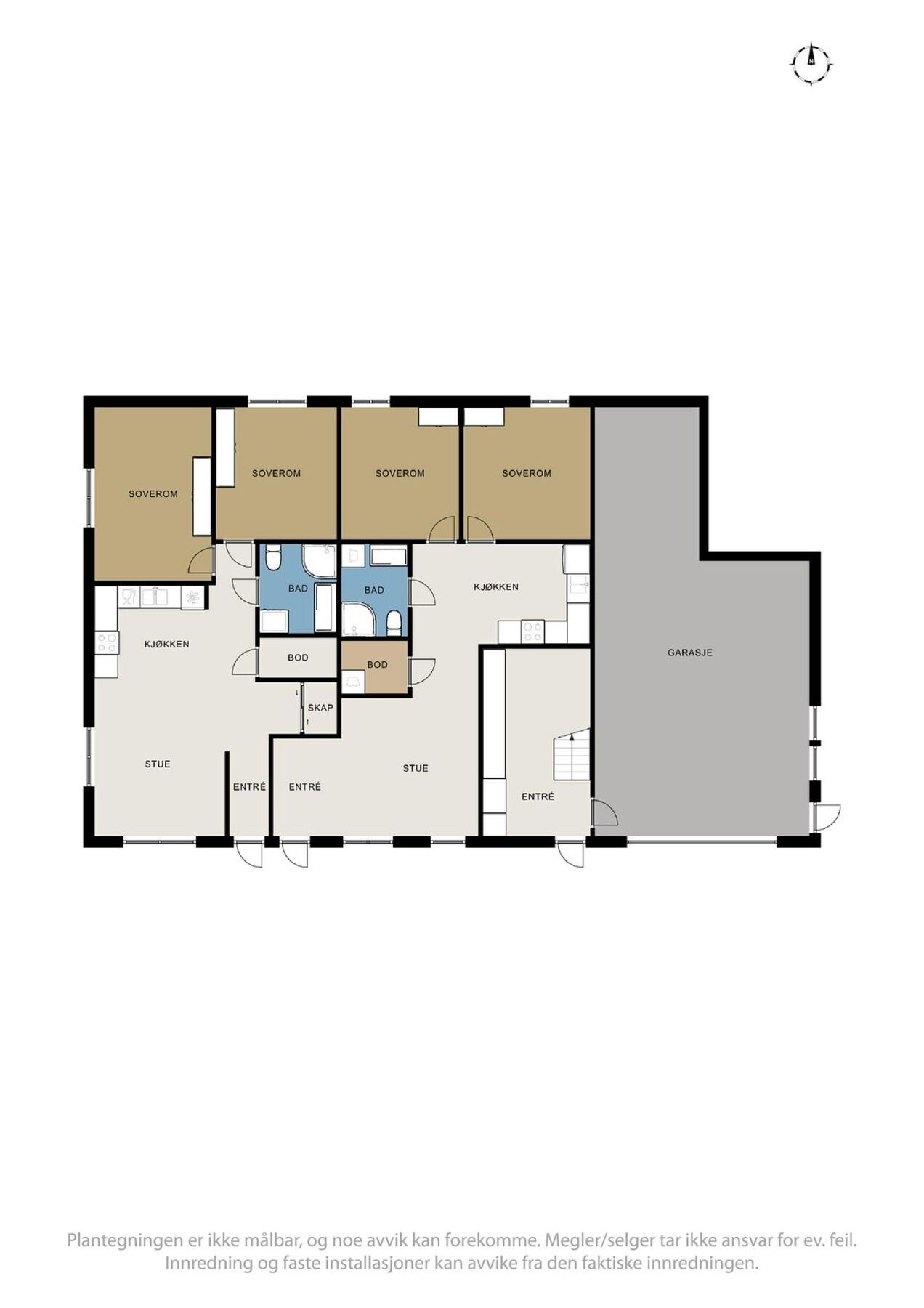 Planløsning sokkeletasjen Galleribilde