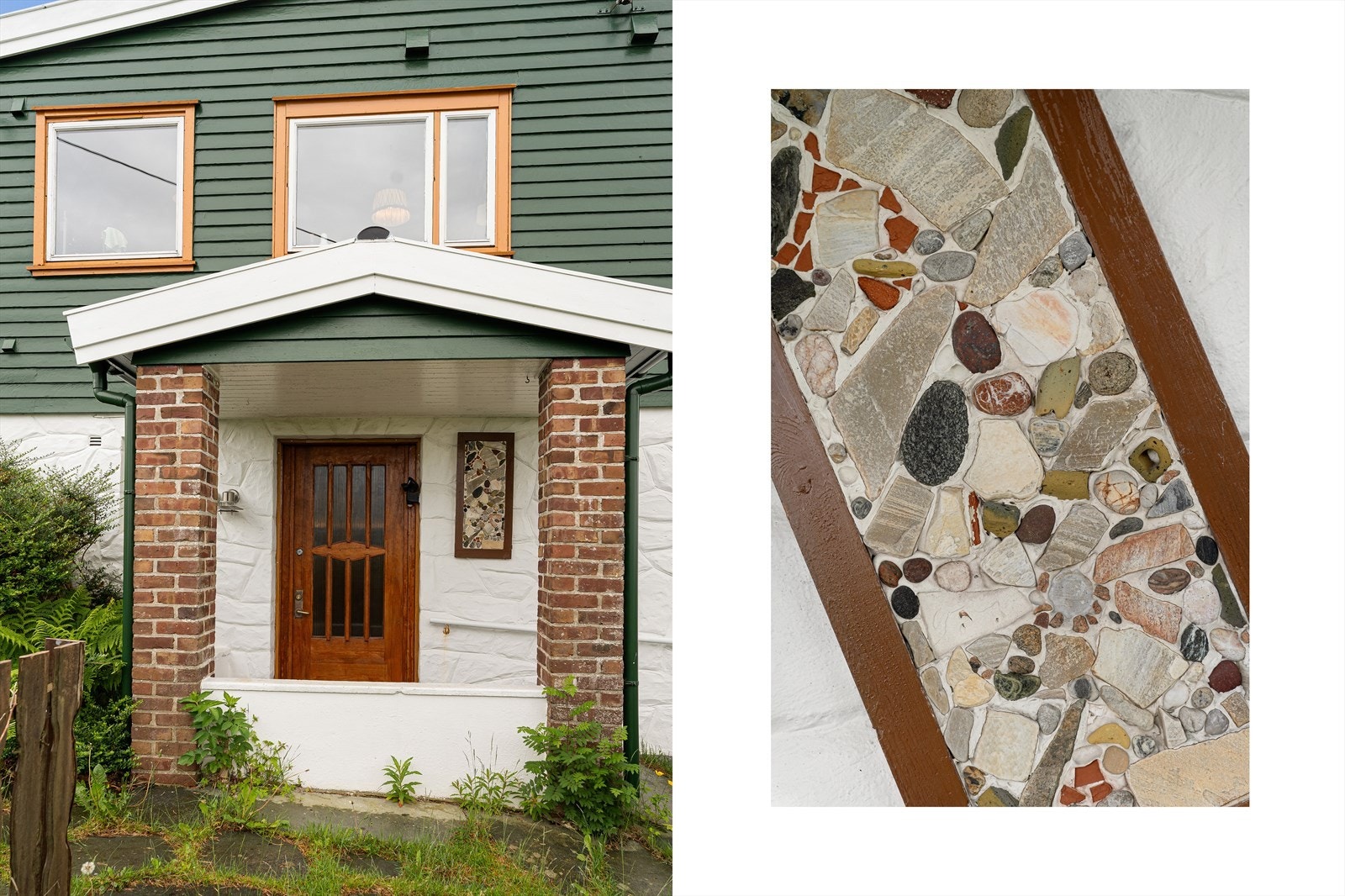 Inngangsparti med unike detaljer. Galleribilde