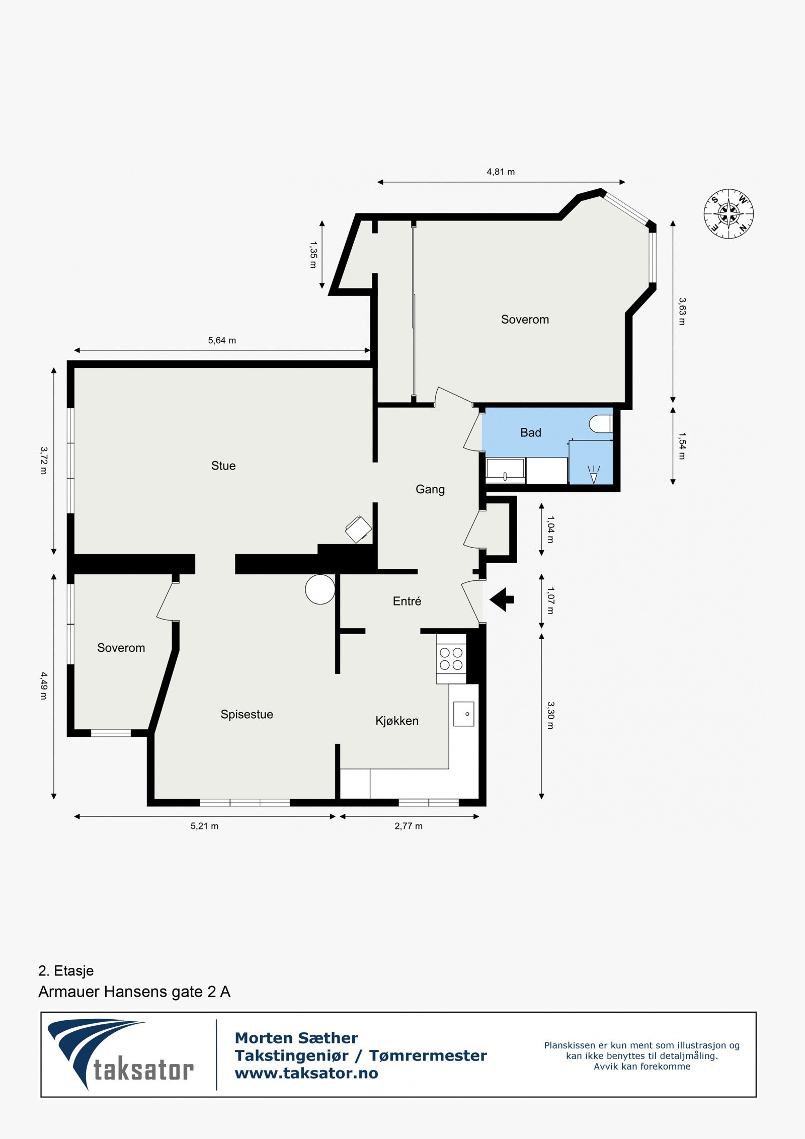 Armauer Hansens gate 2 A - 2. etasje Galleribilde