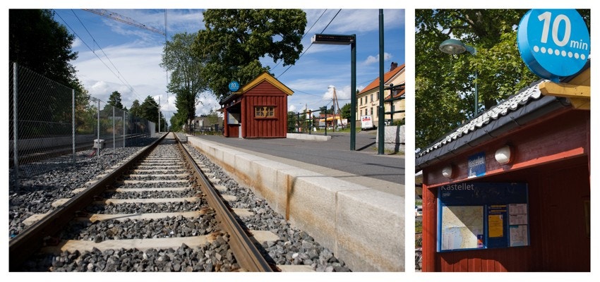 Trikkeholdeplass på Kastellet. Galleribilde