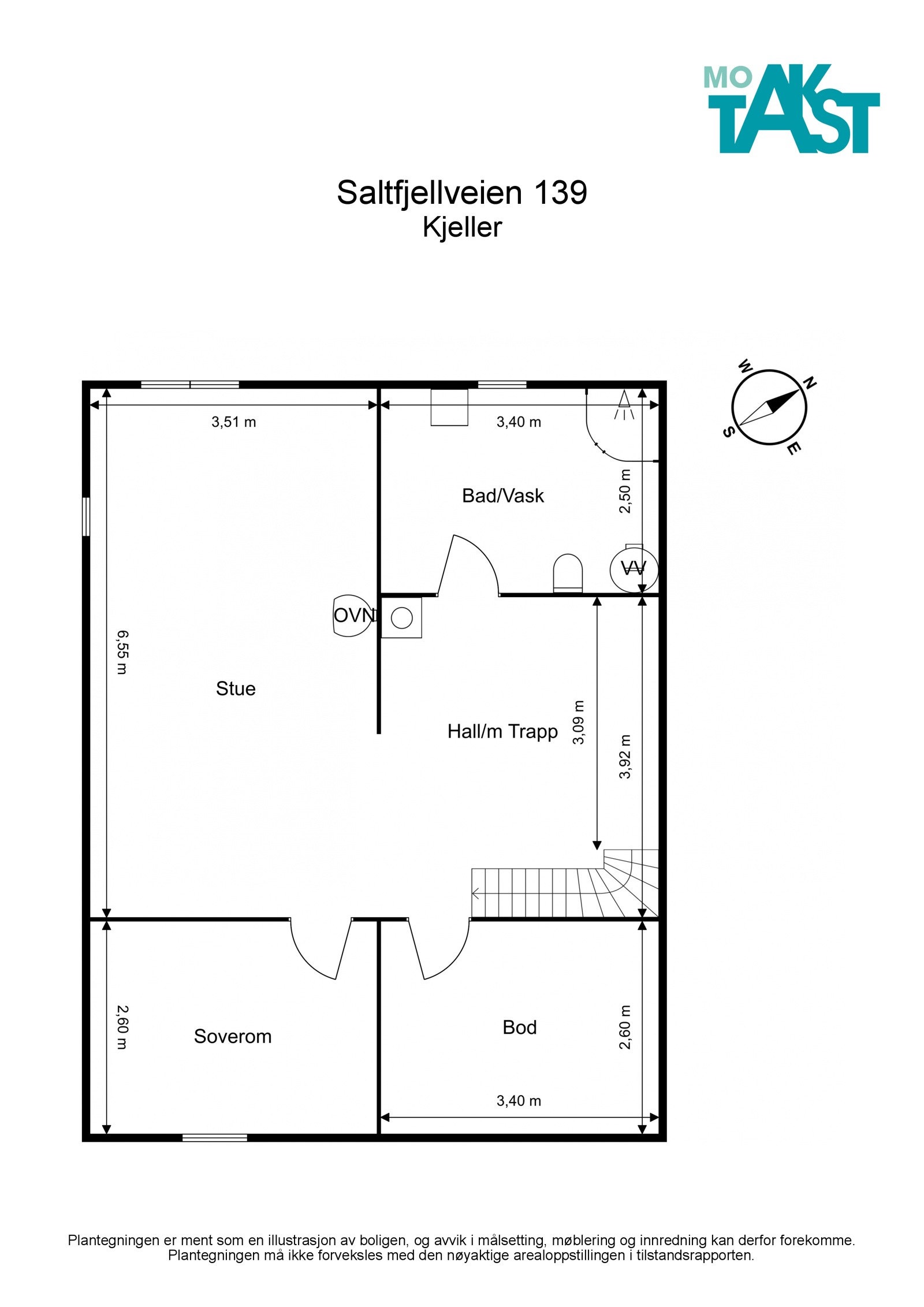 Gjør deg kjent med planløsningen i kjelleren. Galleribilde