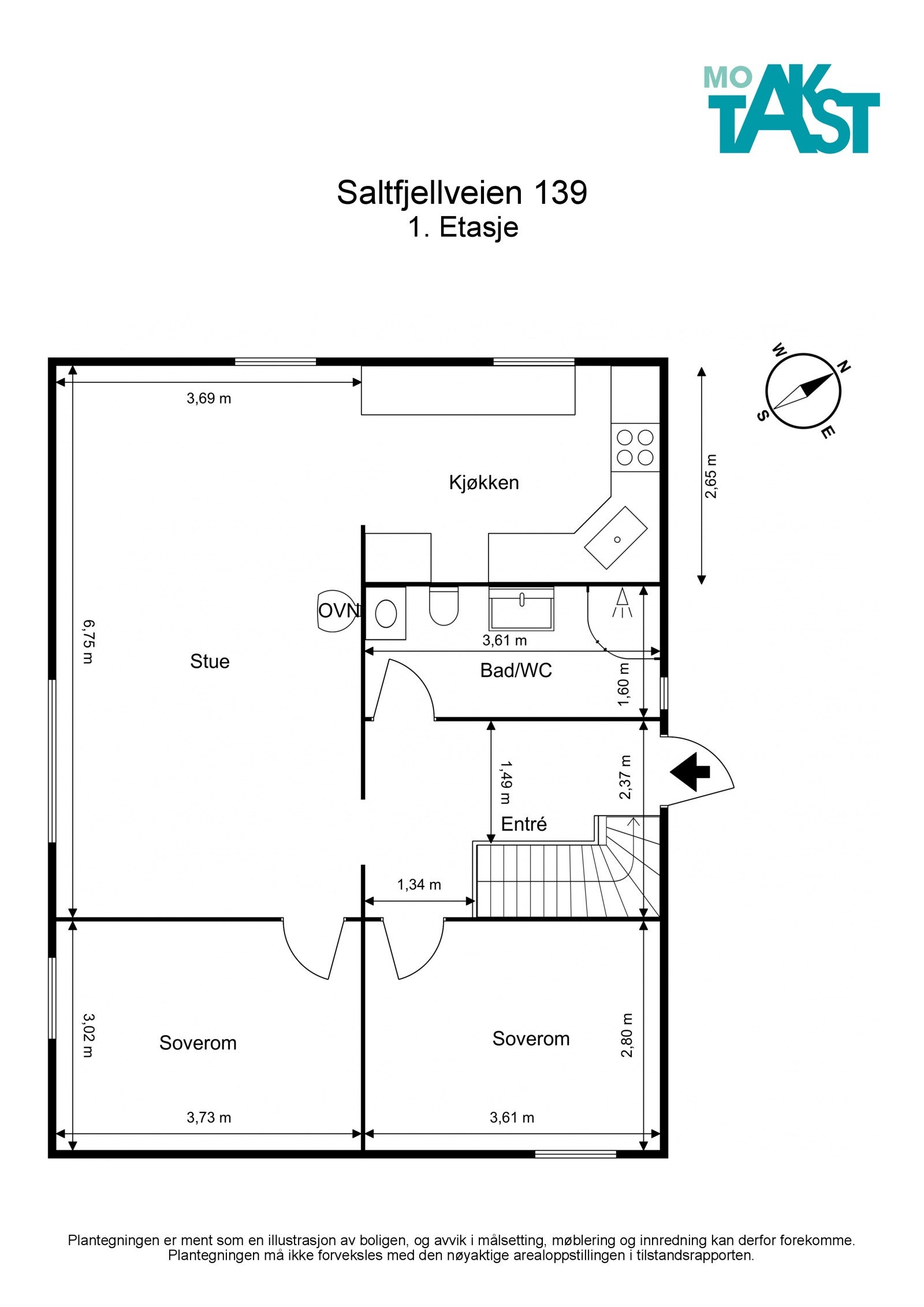 Gjør deg kjent med plantegningen. Galleribilde