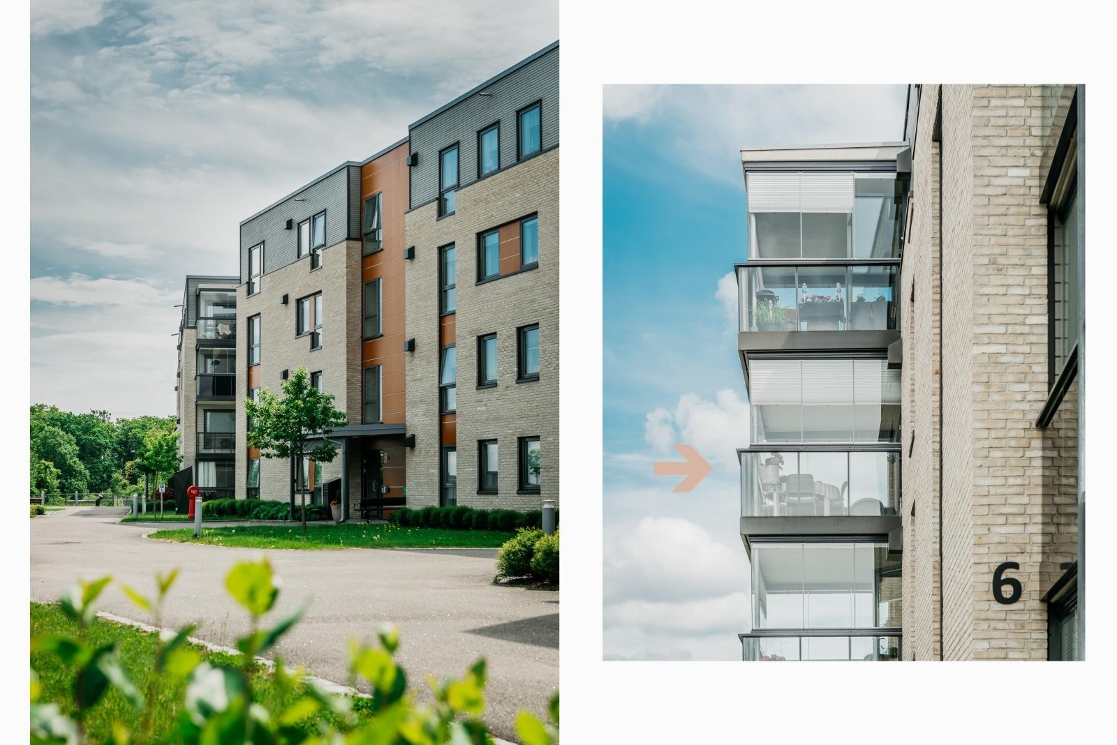 Det er pene fellesområder og enkel adkomst til garasje og bod - ute er der fine sitteplasser og moderne lekeplass Galleribilde