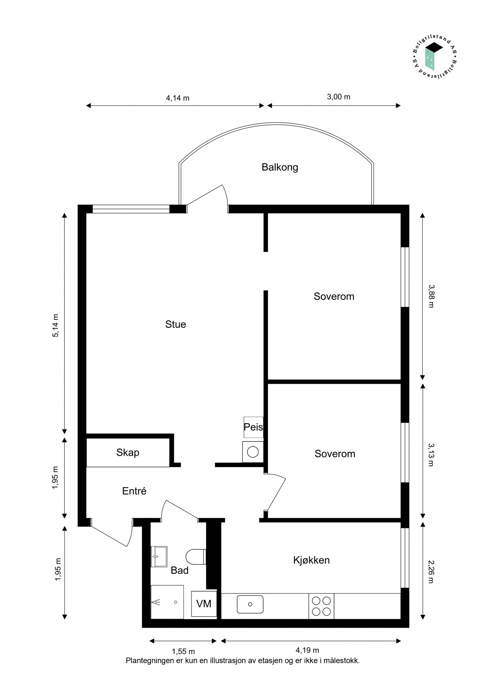 Plantegning til orientering. Galleribilde