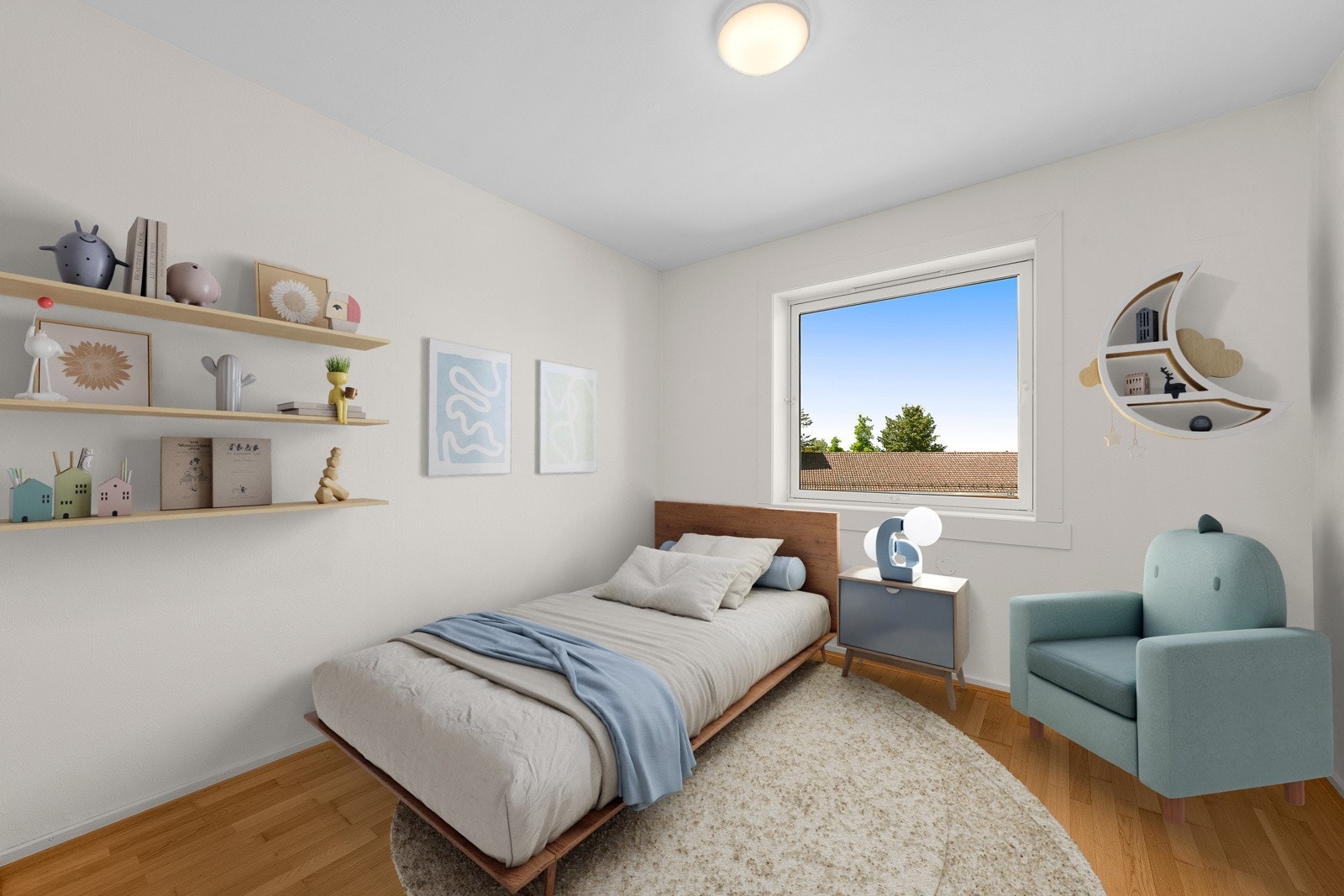Soverom ll (Digitalt møblert) Galleribilde