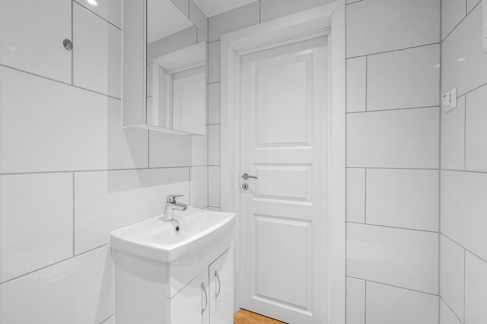 Det er varmekabler på badet. Galleribilde