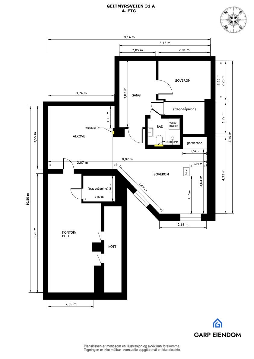 Plantegning - 4.etasje Galleribilde