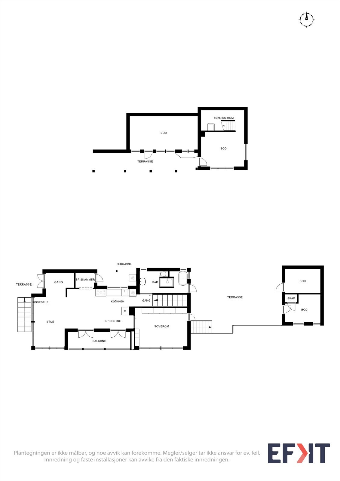 Meget arealeffektiv planløsning Galleribilde