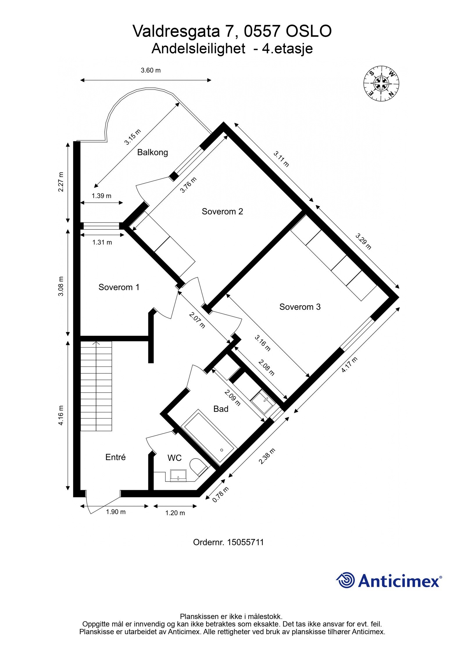 Plantegning 4. etasje. Galleribilde