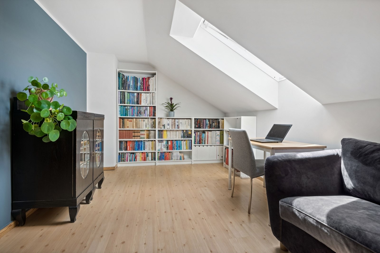 Takvinduet sikrer gode lysforhold. Galleribilde